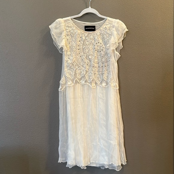 Zadig & Voltaire Rhuya Deluxe embroidered dress white size M - Picture 3 of 9